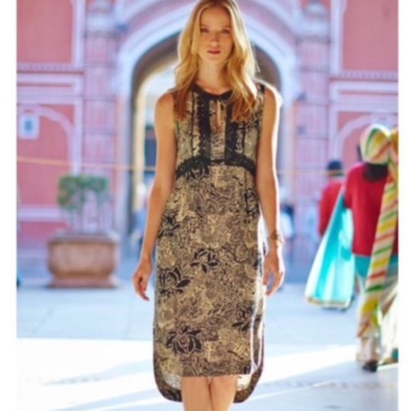 Anthropologie Holding Horses Suraja Black Midi 8 - Picture 2 of 9